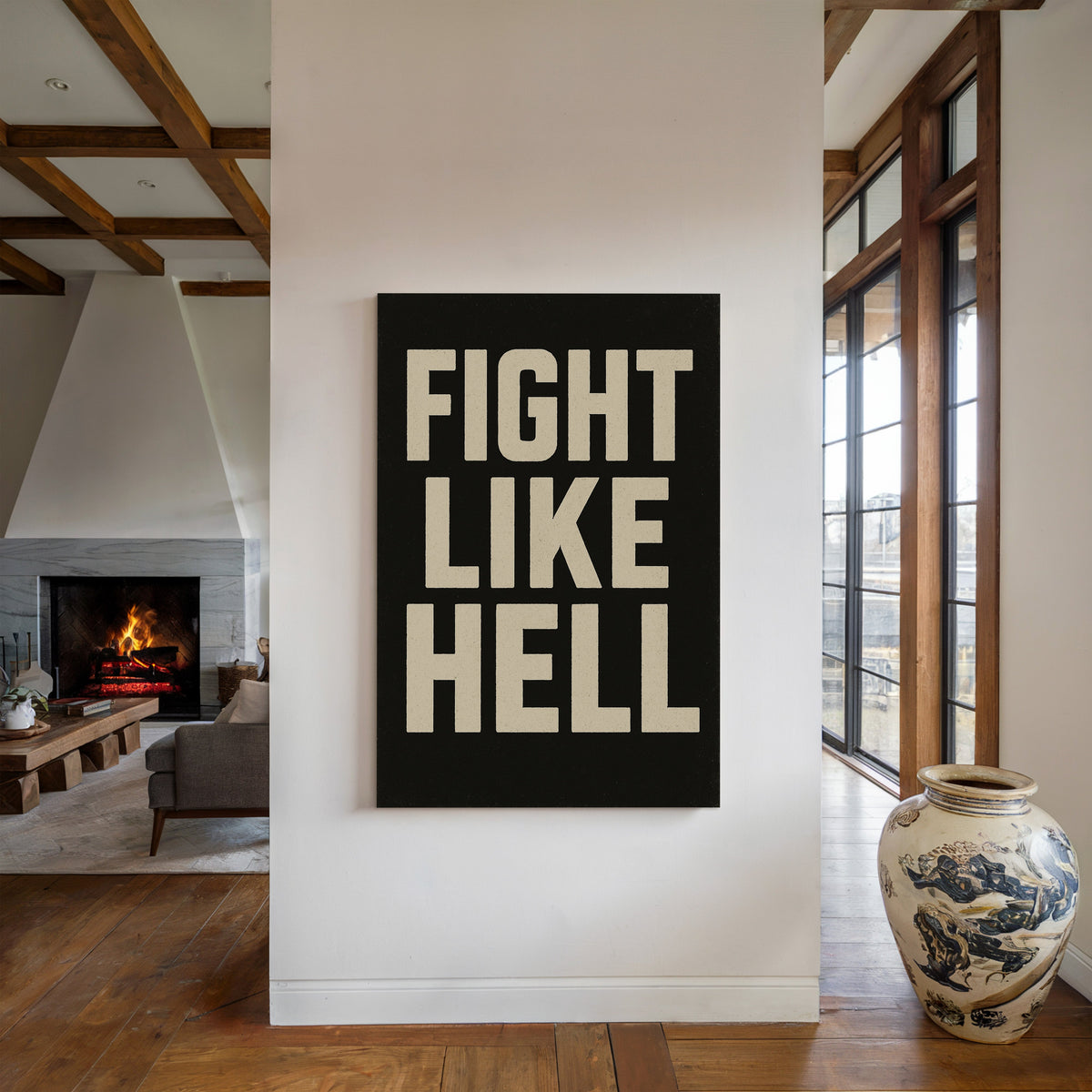 Fight Like Hell Gritty Bold Poster