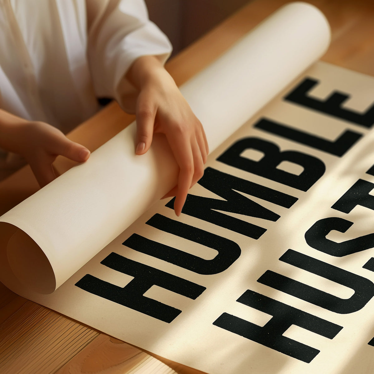 Stay Humble Hustle Hard Quote Print