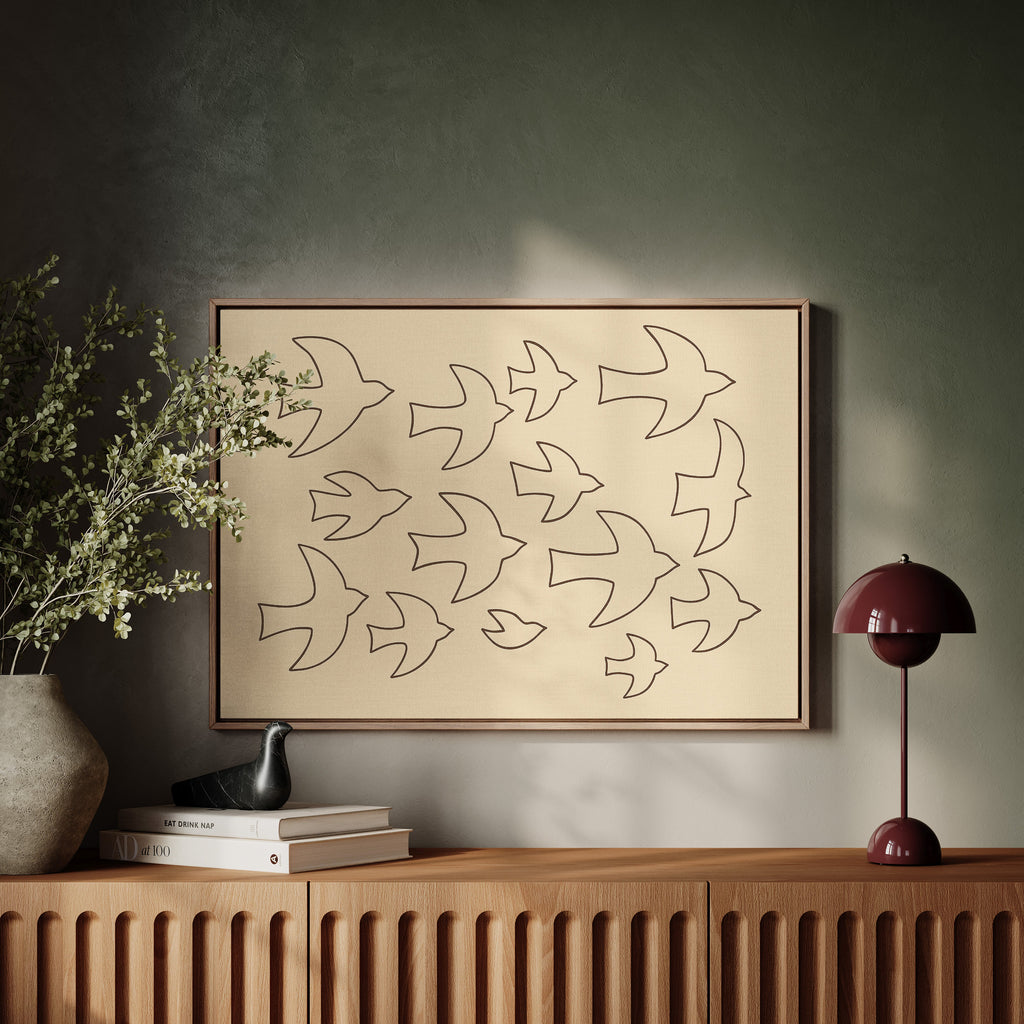 Minimalist Birds in Flight