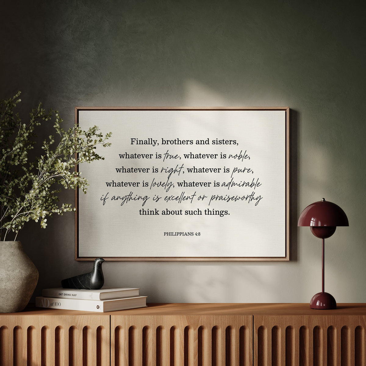 Think on These Things Philippians 4:8 Print