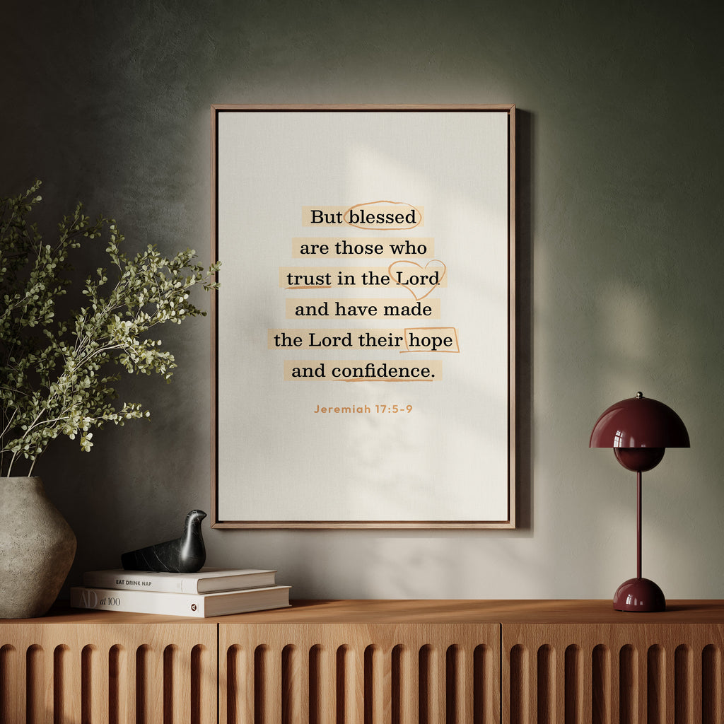 Blessed Trust Jeremiah 17 Scripture Art