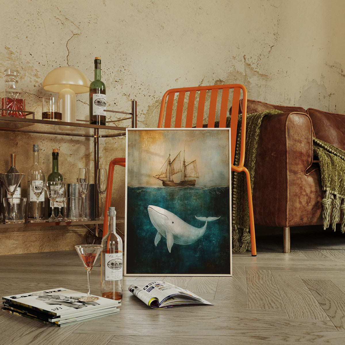 Whale Dreams Beneath the Tall Ship