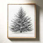 A Blanket Of White Snow-Covered Pine