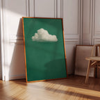 White Cloud on Emerald Sky