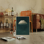 Lonely Cloud in Deep Teal Sky