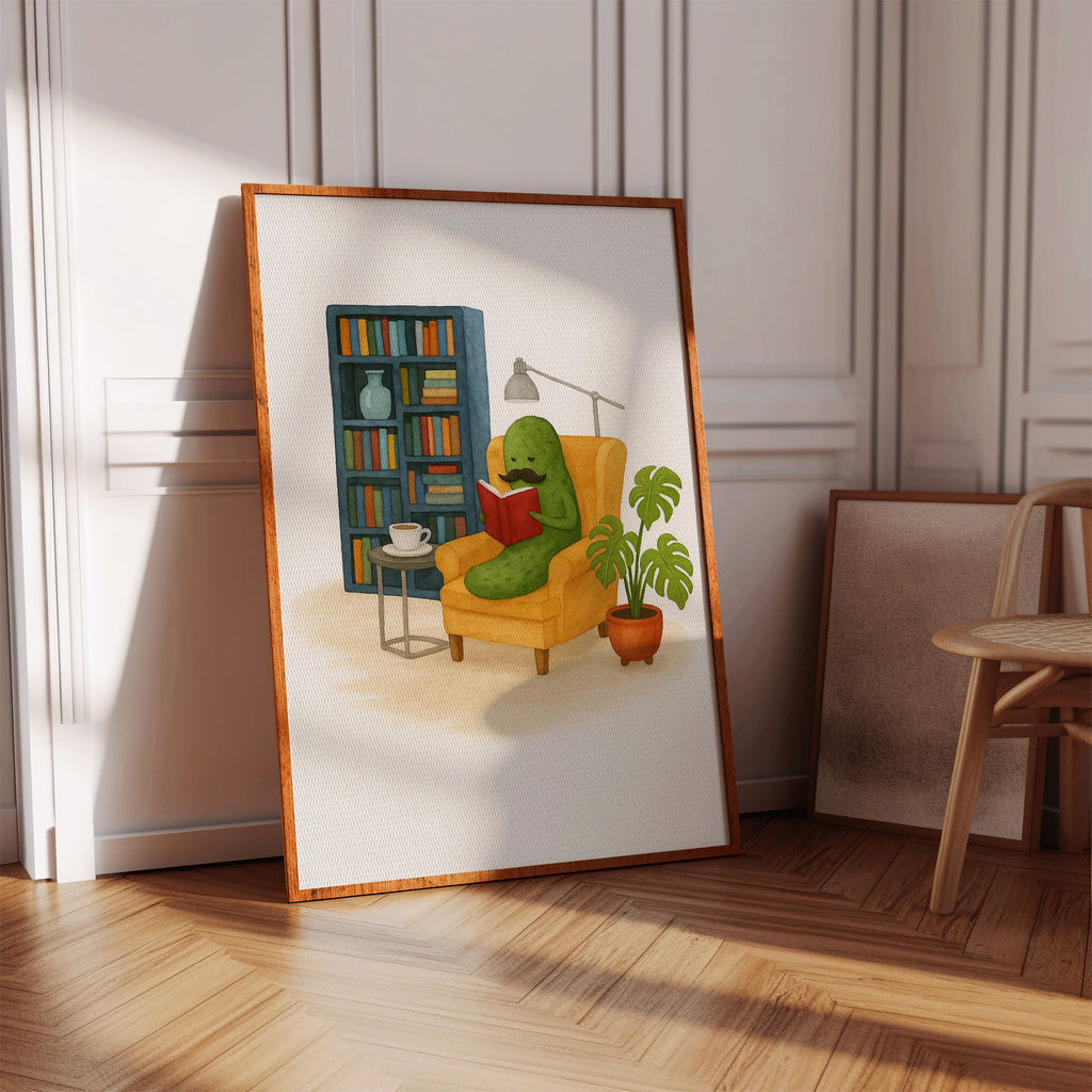 Gentleman Pickle Reading at Home