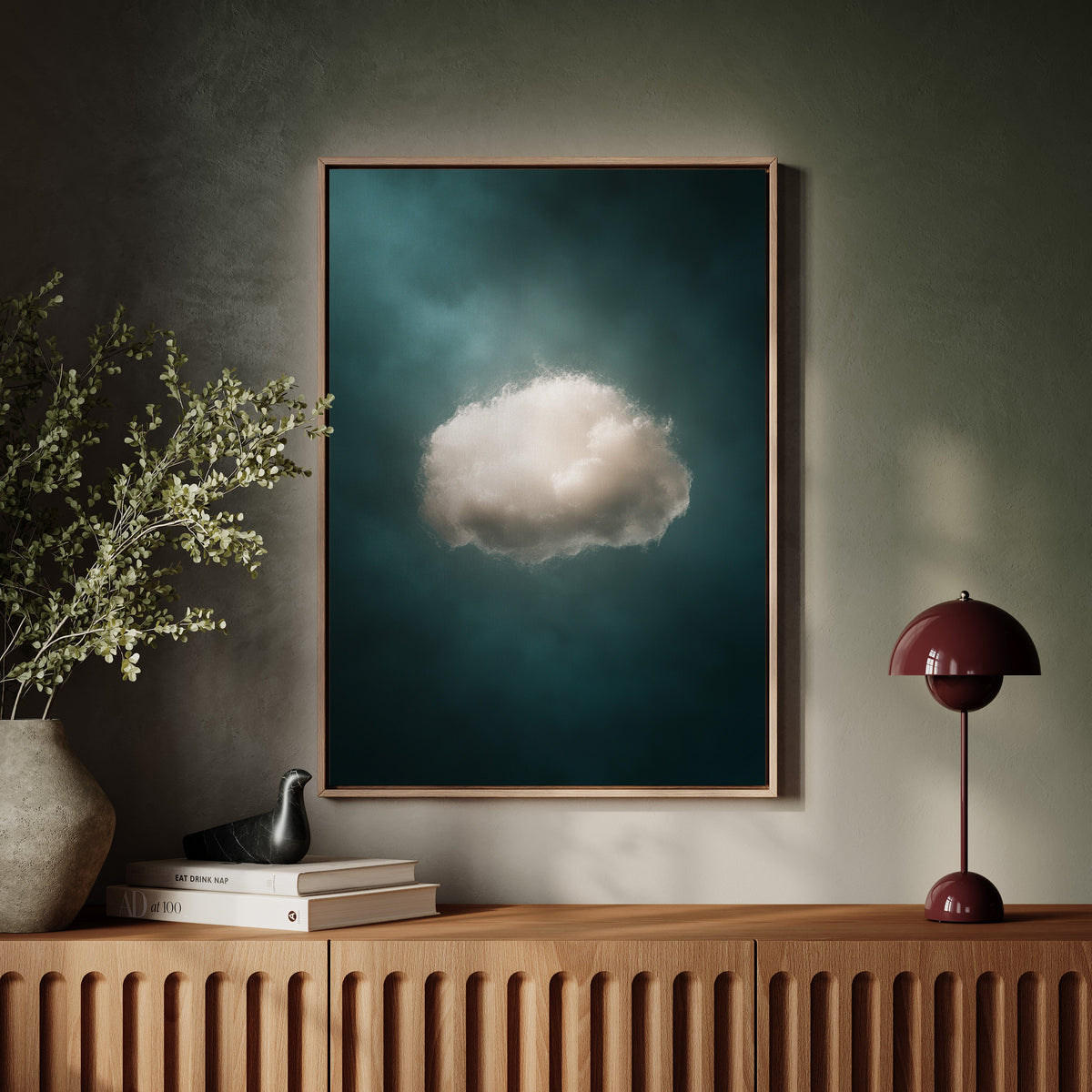 A Single Cloud in Emerald Light