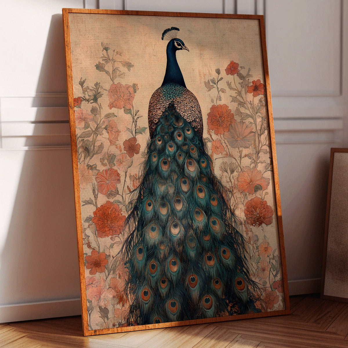 Antique Elegance with Scarlet Bloom