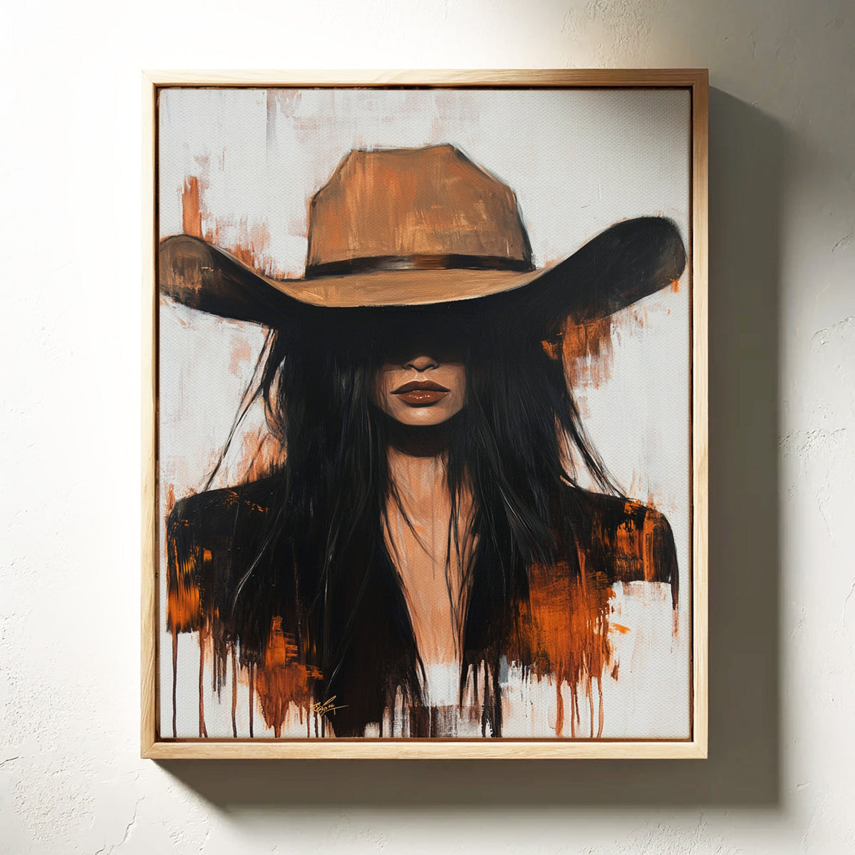 The Silent Outlaw – Western Cowgirl Canvas Art