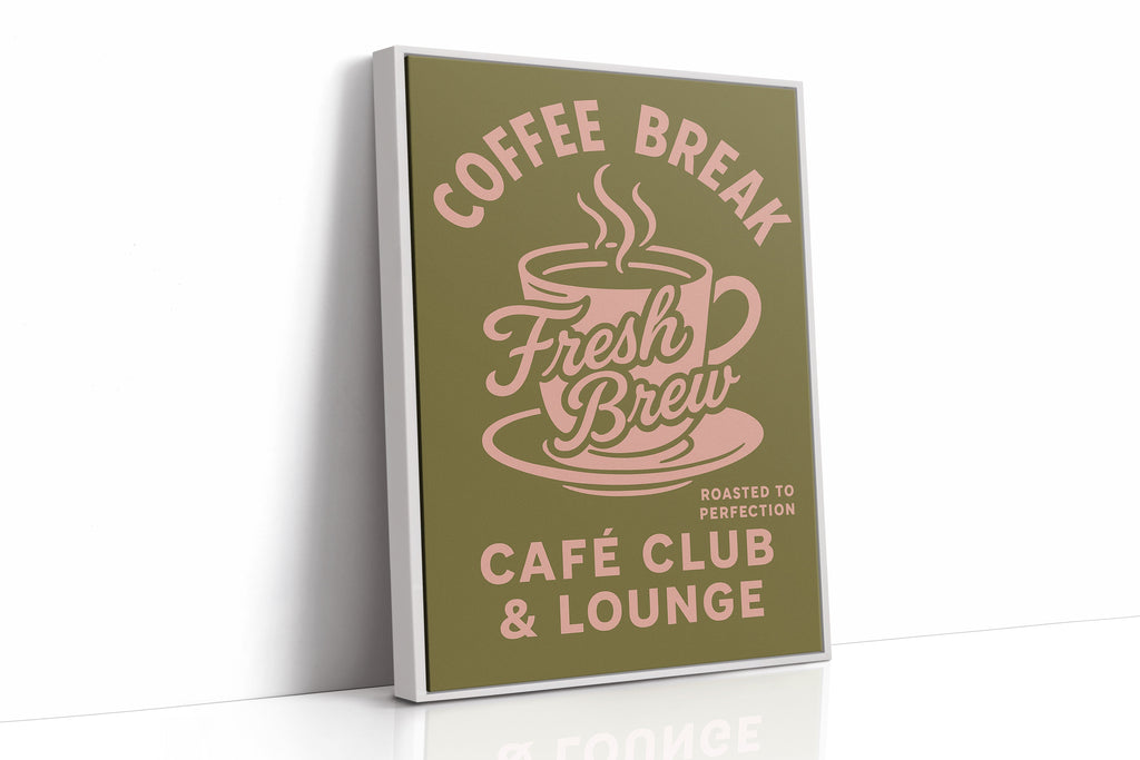 Fresh Brew Retro Coffee Poster