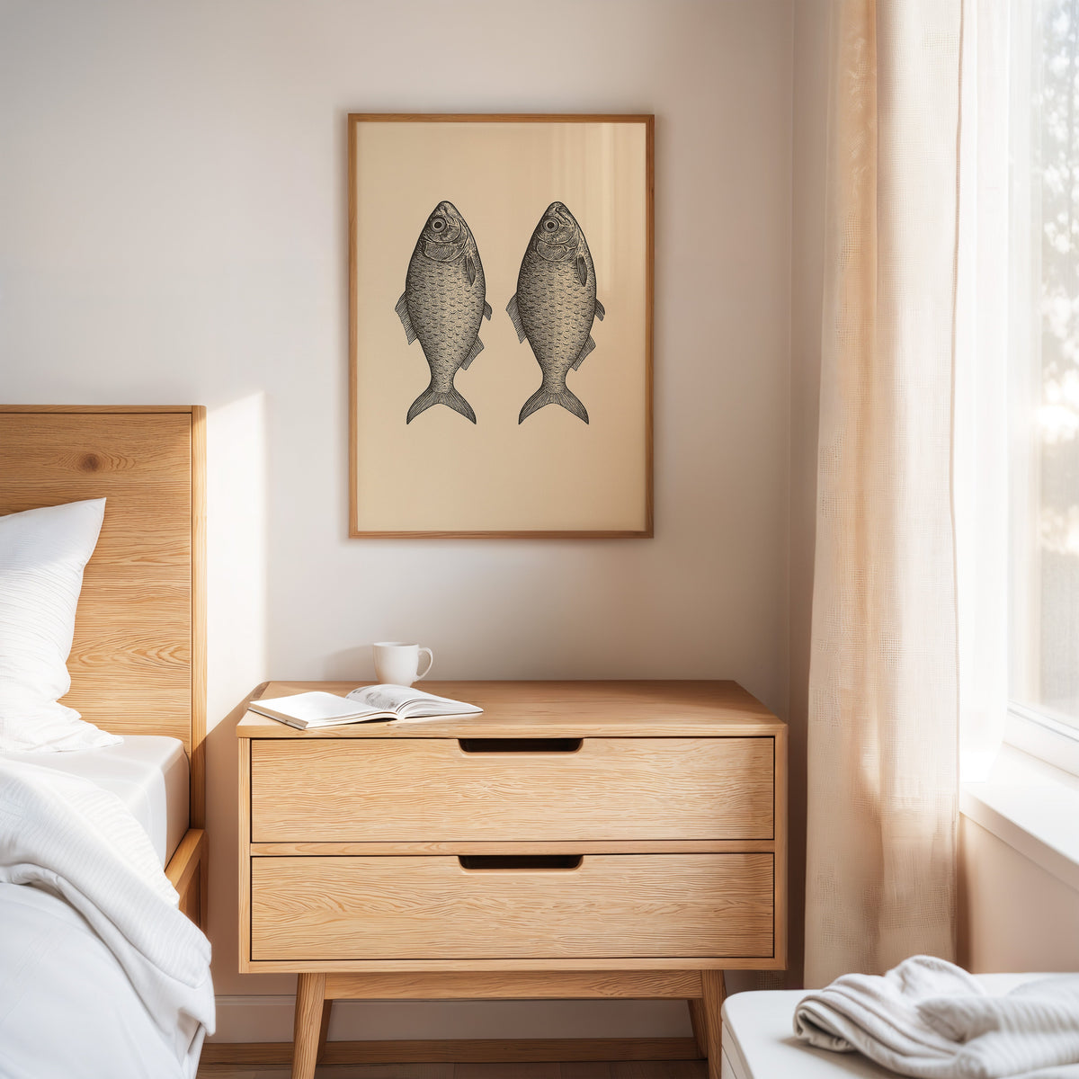 Two Fish Vintage Loaves and Fishes Symbol