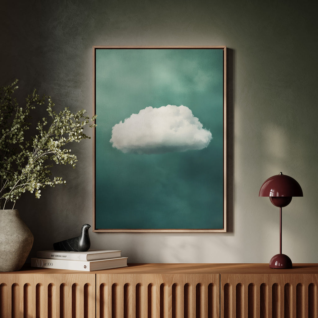 Gentle Cloud over Seafoam Sky