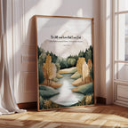 Be Still Autumn River Psalm Print