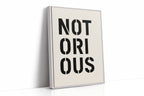 Notorious Bold Stencil Typography Print