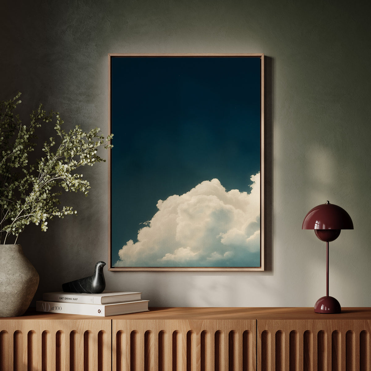Rising Cloud Beneath Deep Sky