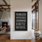 Fearless Motivated Kinetic Bold Text Art