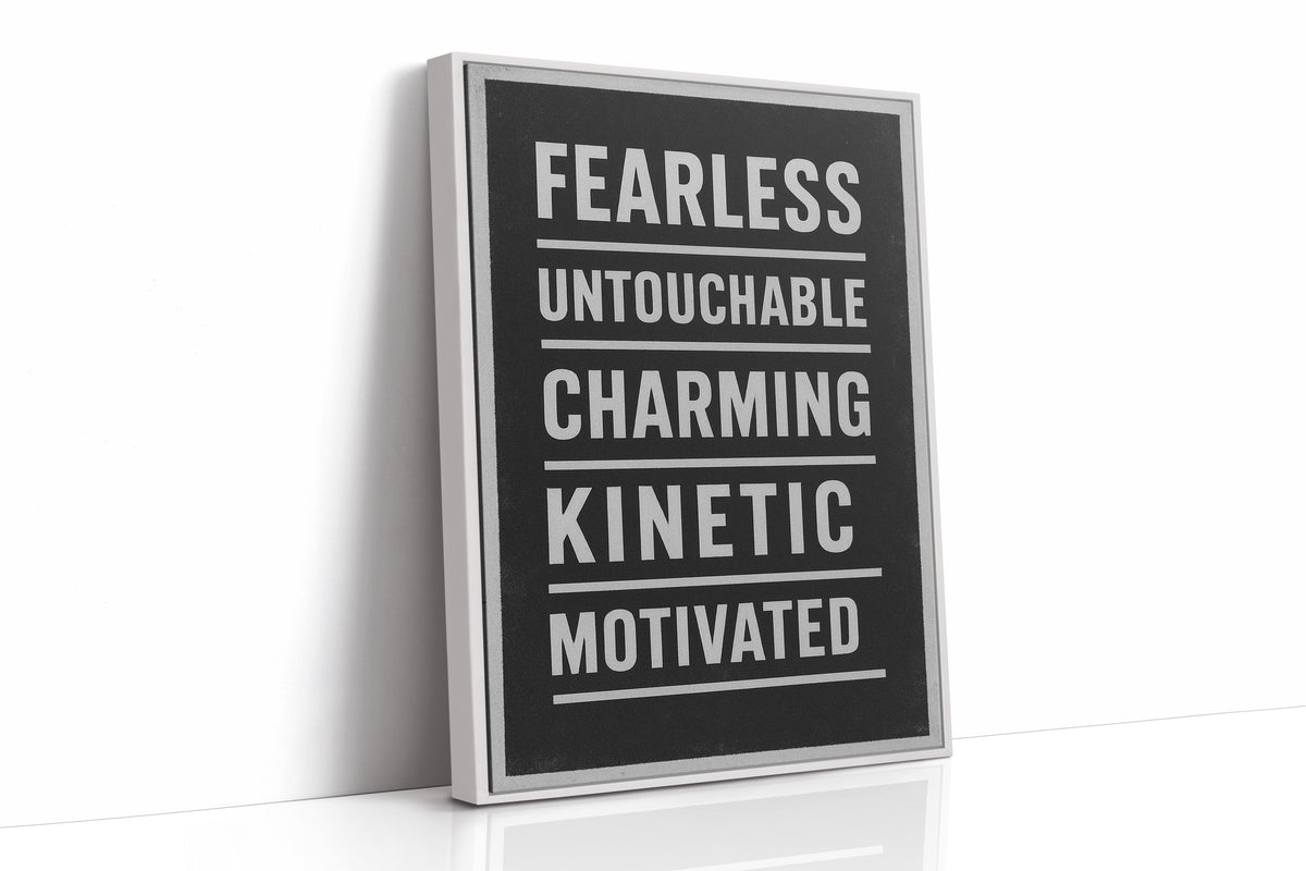 Fearless Motivated Kinetic Bold Text Art