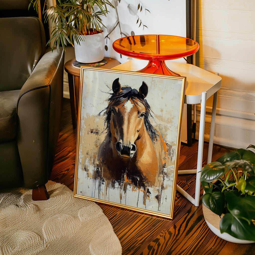 Golden Mare with Wild Mane