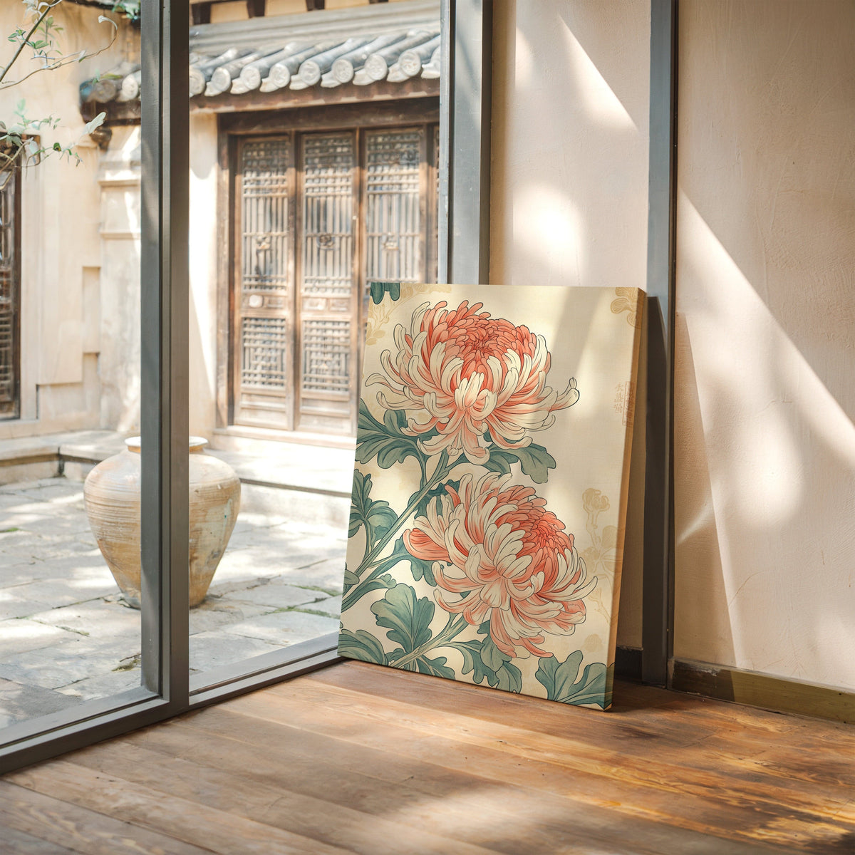 Japanese Chrysanthemum Art Print – Vintage Botanical Floral Wall Decor