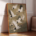 Elegant Japanese Crane Wall Art – Traditional Nature-Inspired Print