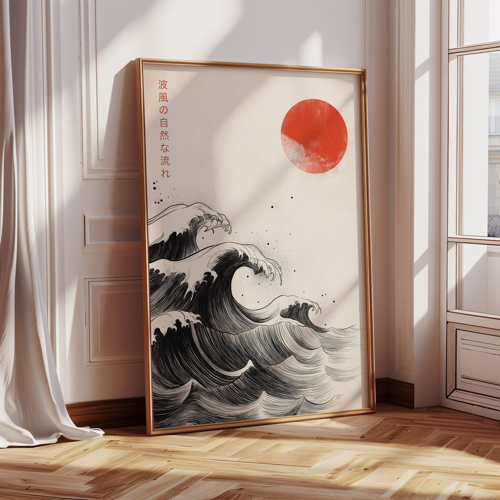 Japanese Ink Waves – The Flow of Nature