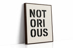 Notorious Bold Stencil Typography Print