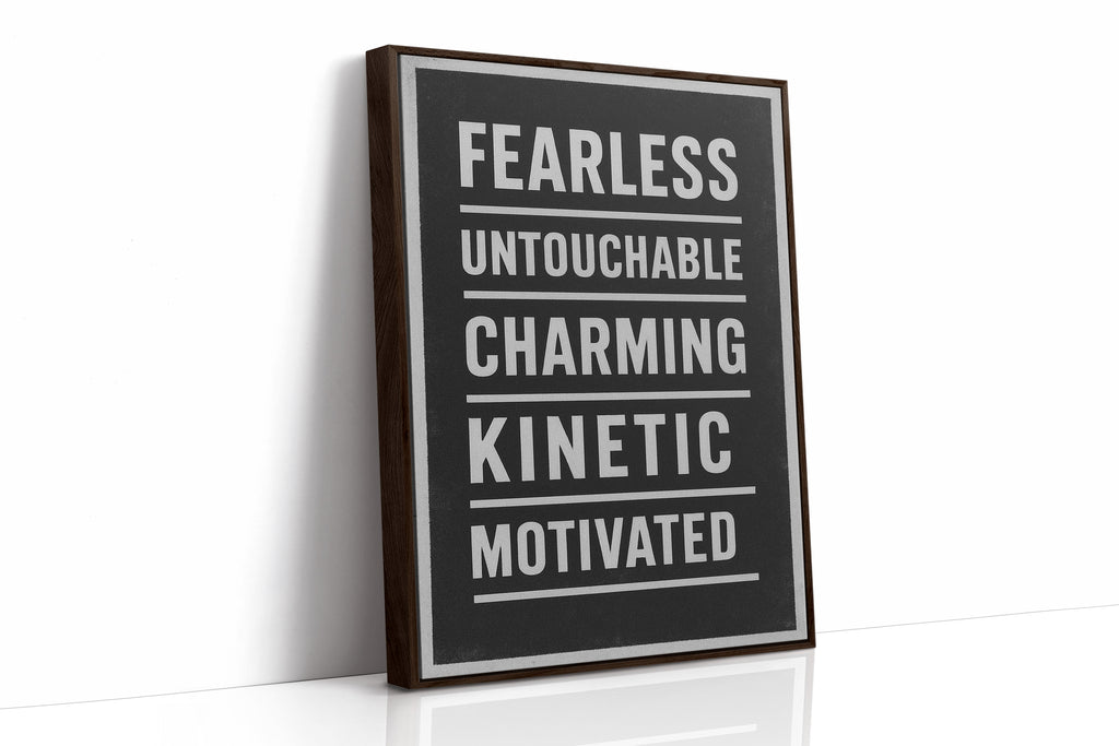 Fearless Motivated Kinetic Bold Text Art
