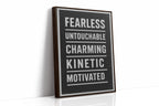 Fearless Motivated Kinetic Bold Text Art