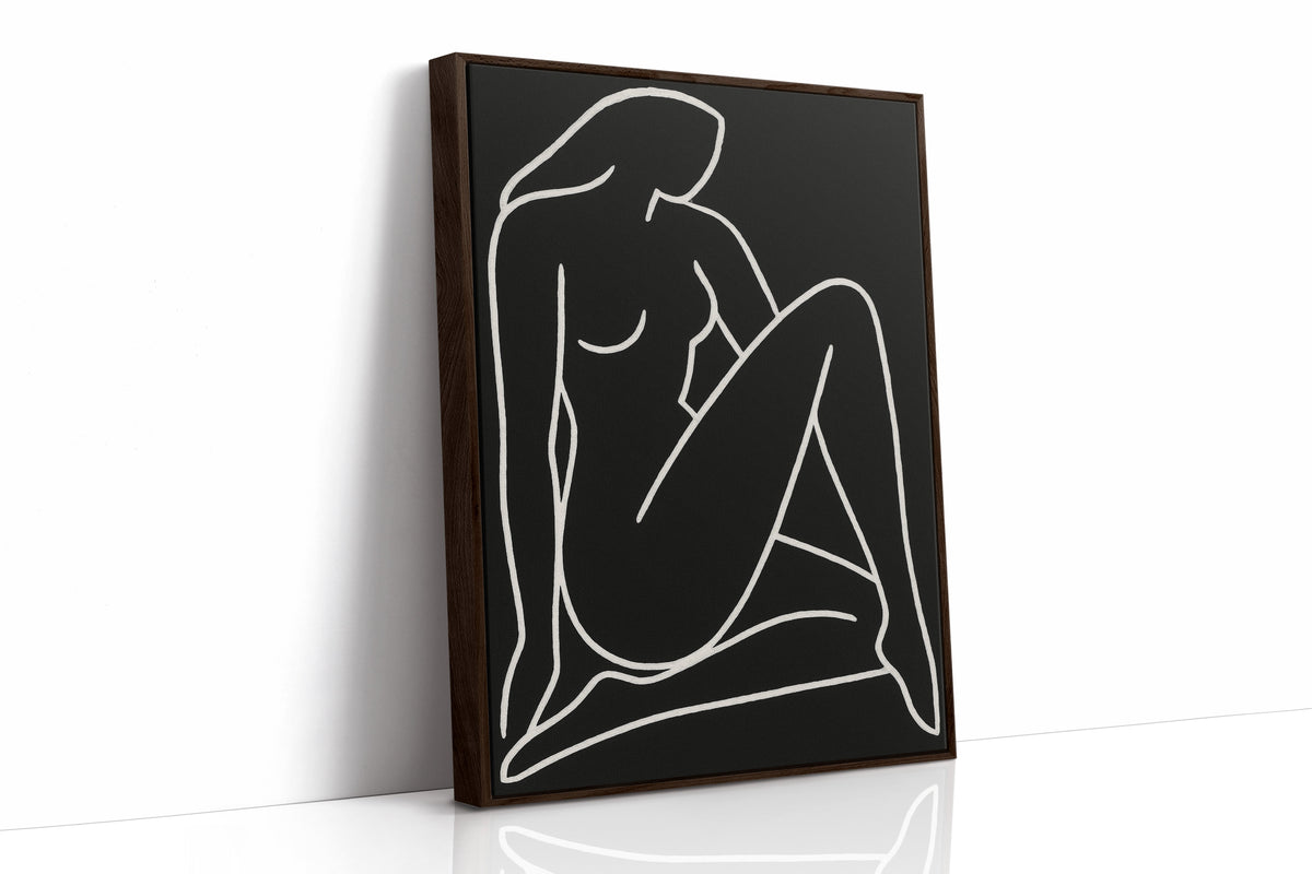 Reclining Muse in White Ink