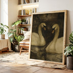 Two Swans in Quiet Reflection