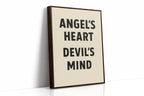 Angel’s Heart Devil’s Mind Typography Print