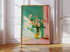 Sunlit Daisies in a Glass Jar