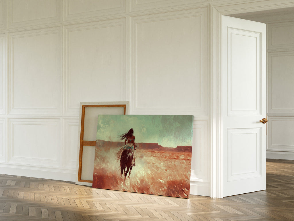 Spirit Rider Through Painted Canyons