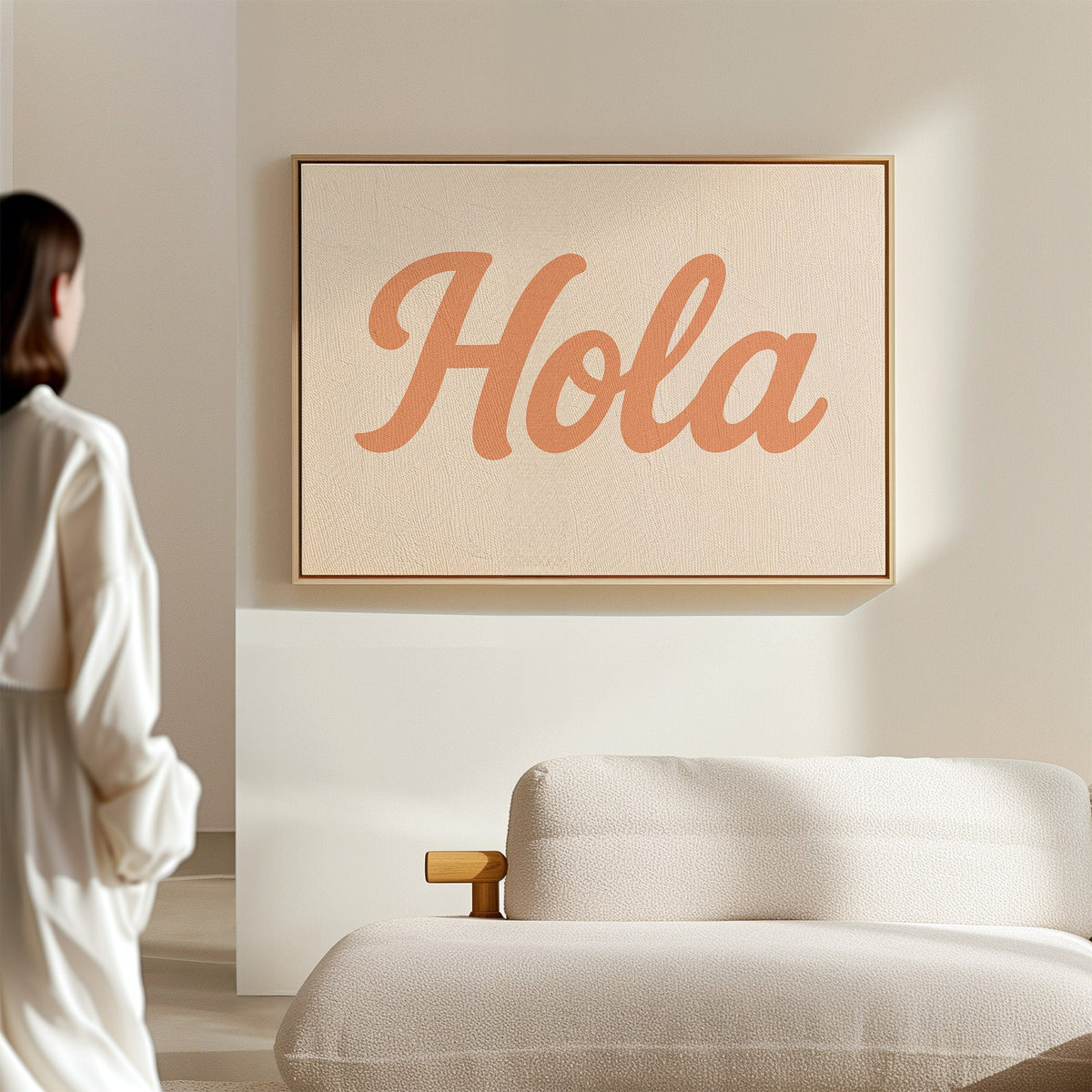 Hola Retro Script Wall Art