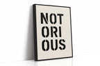 Notorious Bold Stencil Typography Print