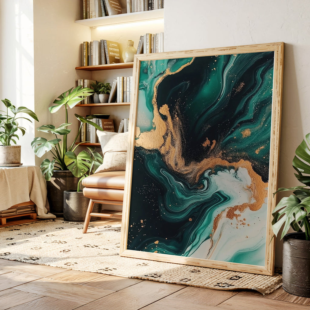 Emerald Flame and Gilded Flow