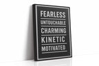 Fearless Motivated Kinetic Bold Text Art