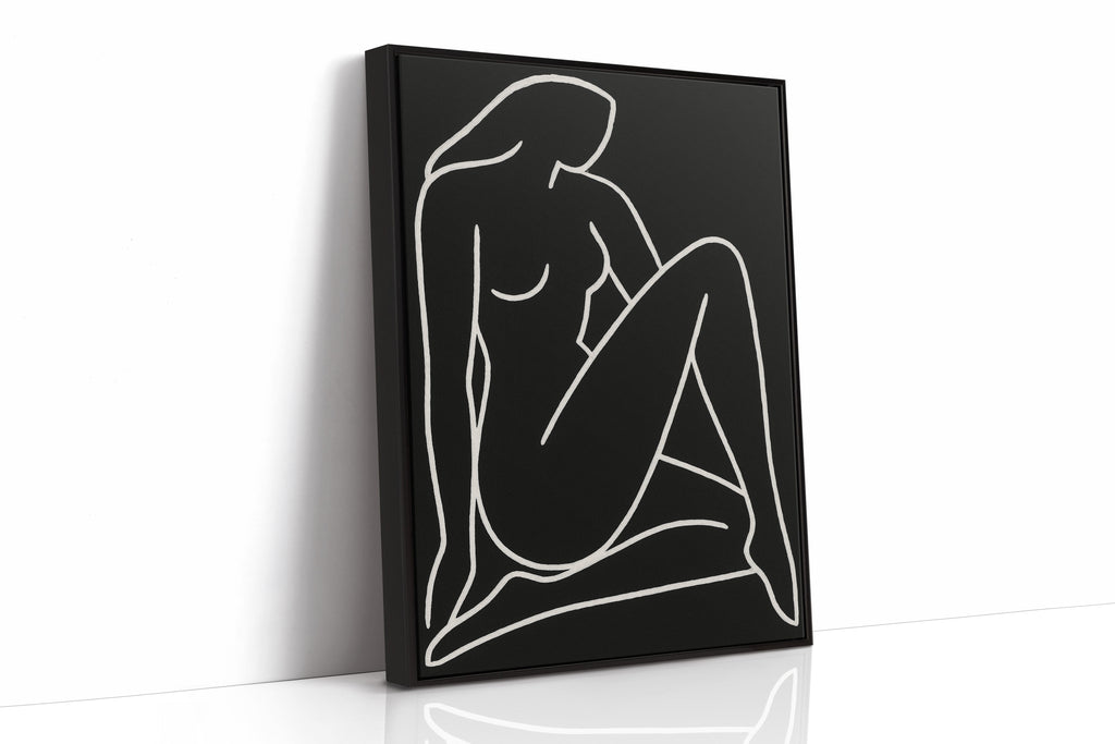 Reclining Muse in White Ink