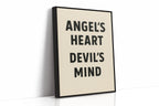 Angel’s Heart Devil’s Mind Typography Print
