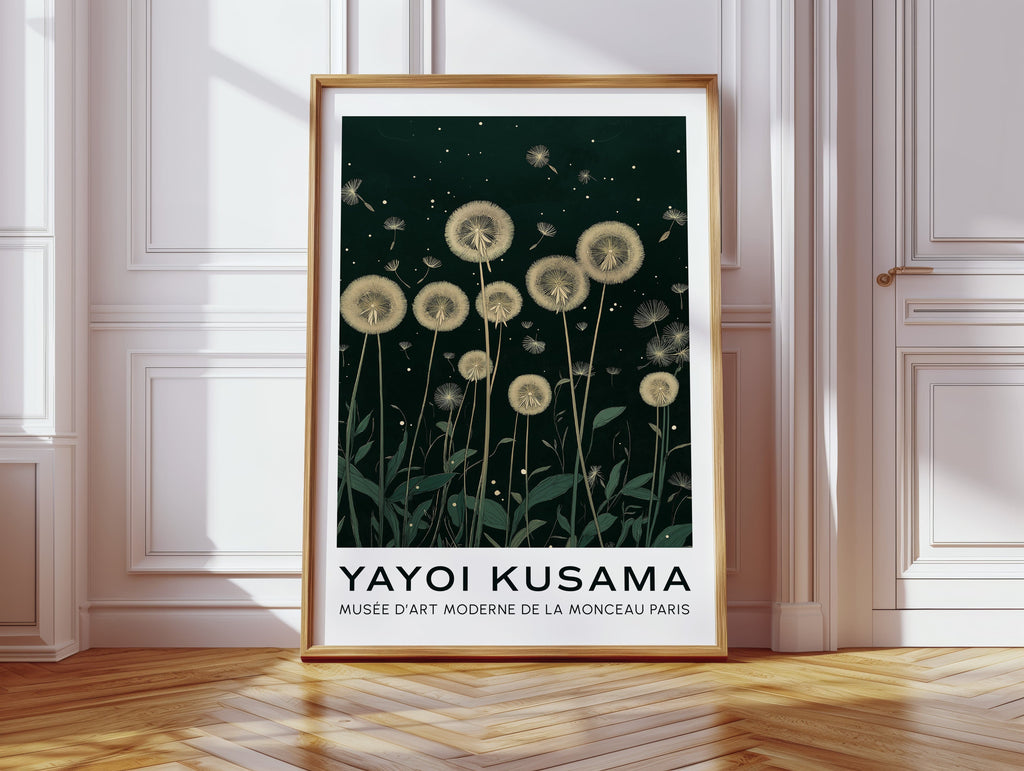Ethereal Dandelion Dream – Kusama-Inspired Nightscape