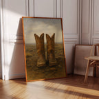 Western Boots Still Life – Cowboy Art Print