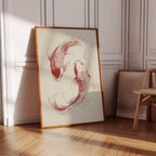 Yin-Yang Koi Fish – Minimalist Japanese Ink Wall Art