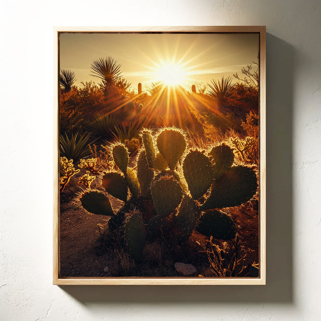 Desert Light Prickly Pear at Sunset