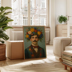 Floral Nobleman in Crimson Bowtie