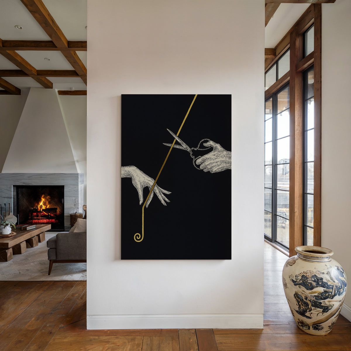 Severance Line in Gold and Ink