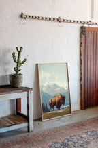 Bison Beneath the Mountain Sky