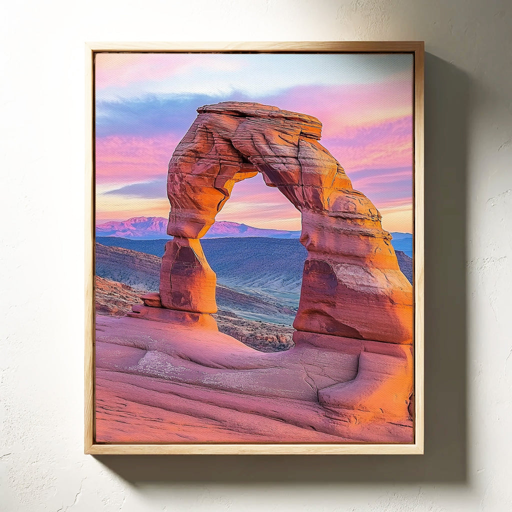 Delicate Arch at Dusk in Painted Sky