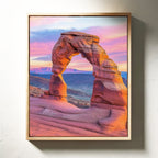 Delicate Arch at Dusk in Painted Sky