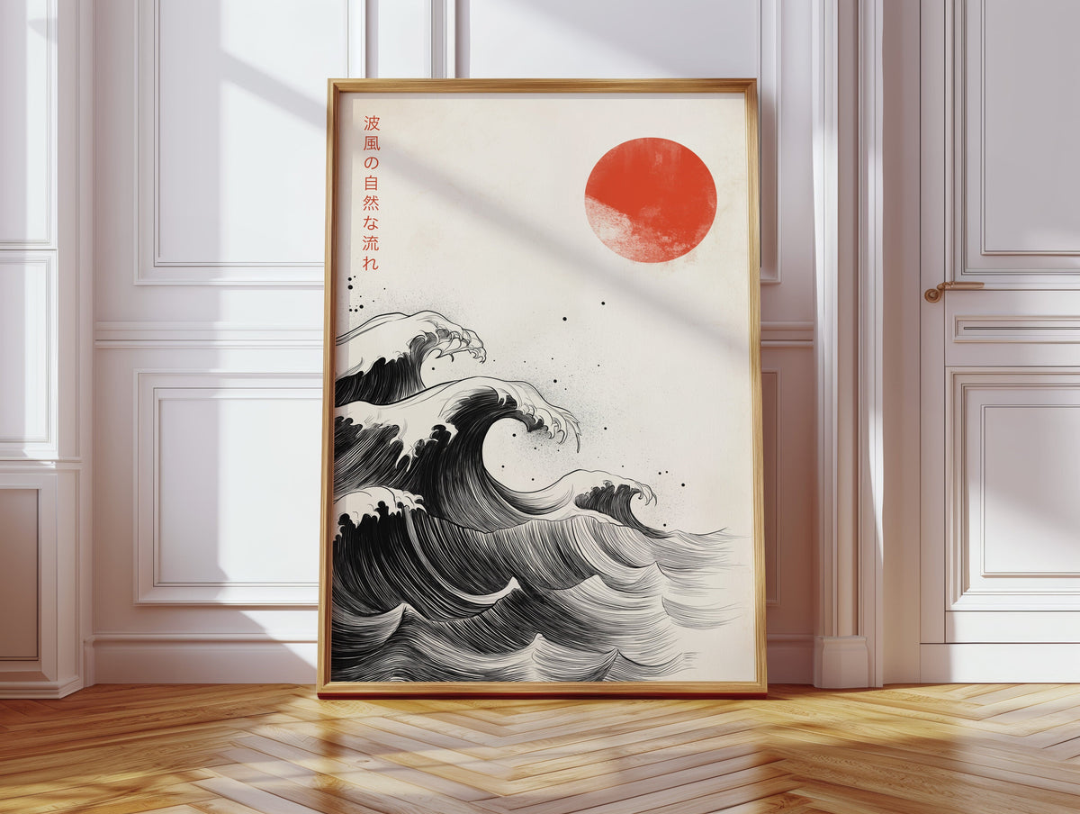 Japanese Ink Waves – The Flow of Nature