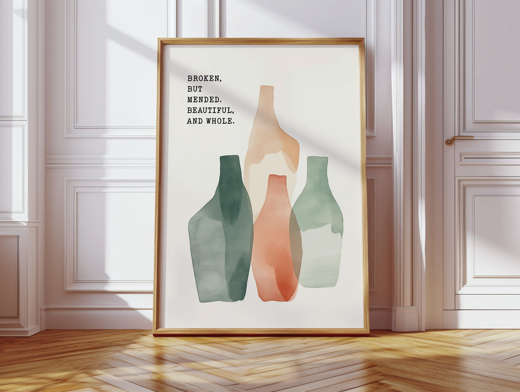 Broken Yet Beautiful Watercolor Vessels